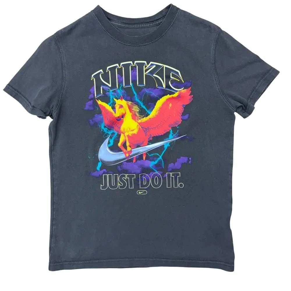 Nike Kids Large Pegasus Graphic T-Shirt Loose Fit Tee